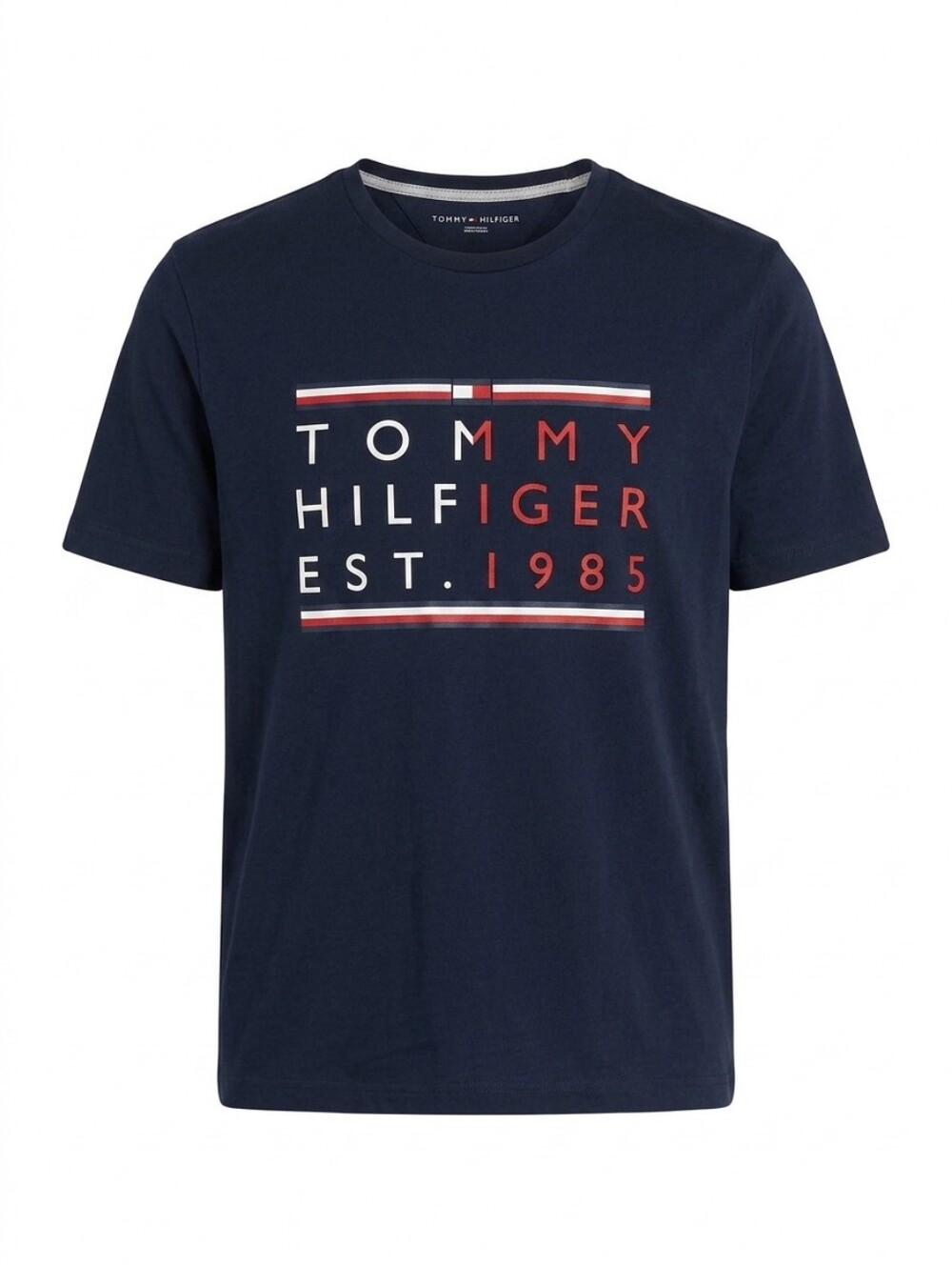 Tommy Hilfiger Navy Crewneck with Red & White Logo Sz XXL